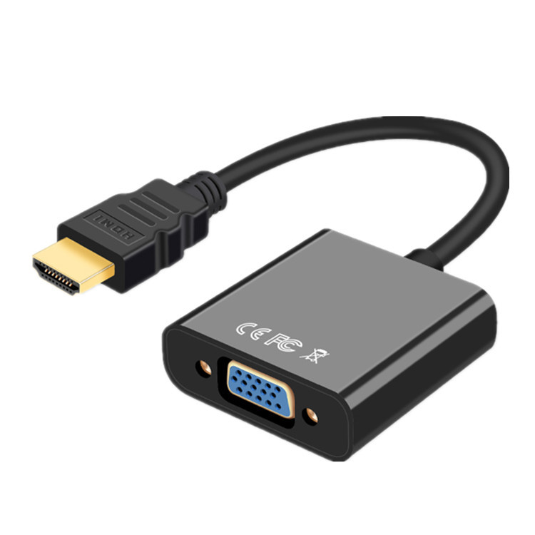 Transfronterizo dedicado HDMI a VGA adaptador con audio con fuente de alimentación HDMI a VGA HD cable adaptador