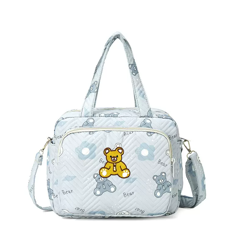 厂家直销新款刺绣母婴包单肩斜跨妈咪包大容量奶瓶尿布收纳背包