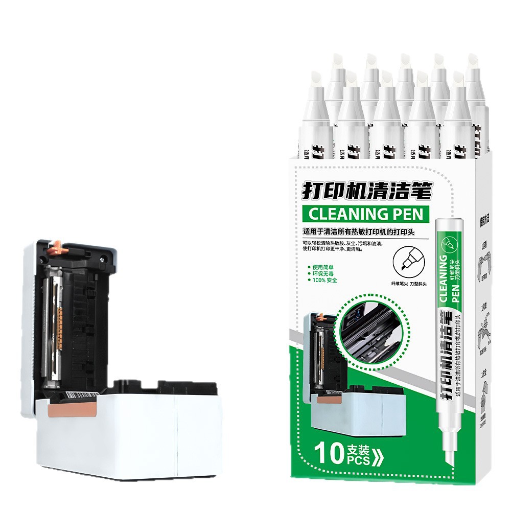 Bolígrafo de limpieza de impresora única cara express Bolígrafo de limpieza de impresora de etiquetas de papel térmico Bolígrafo de limpieza de impresora de códigos de barras