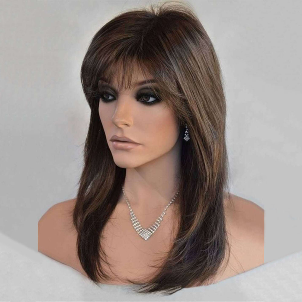Unisex Simple Style Multicolor Casual High Temperature Wire Side Fringe Long Straight Hair Wig Net display picture 3