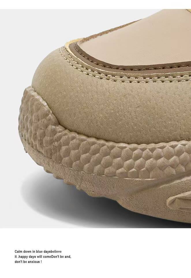 Giày bốt Martin nam cổ cao phong cách retro, đế cao 3 cm, buộc dây phía trước — K807 Kaki, K807 màu xám, K807 màu đen chi tiết 6