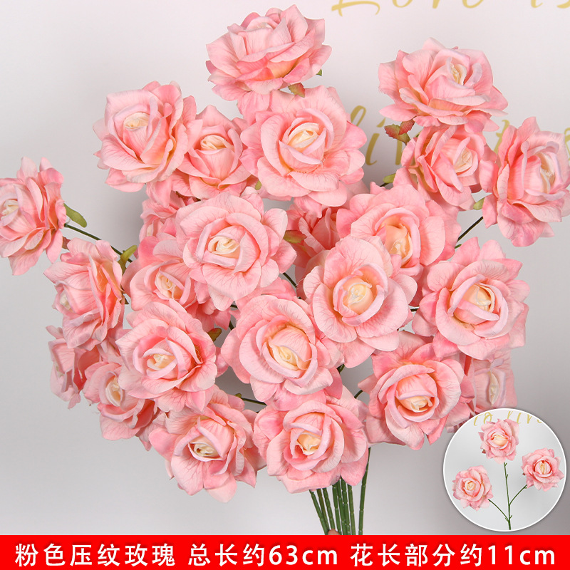 Flor de boda rosa imitación flor de seda flor de decoración floral sala de bodas floral hogar ramo único camino de introducción de flores