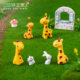 Micro landscape creative cute giraffe rabbit animal gardening succulent landscape decoration accessories Mini small ornaments