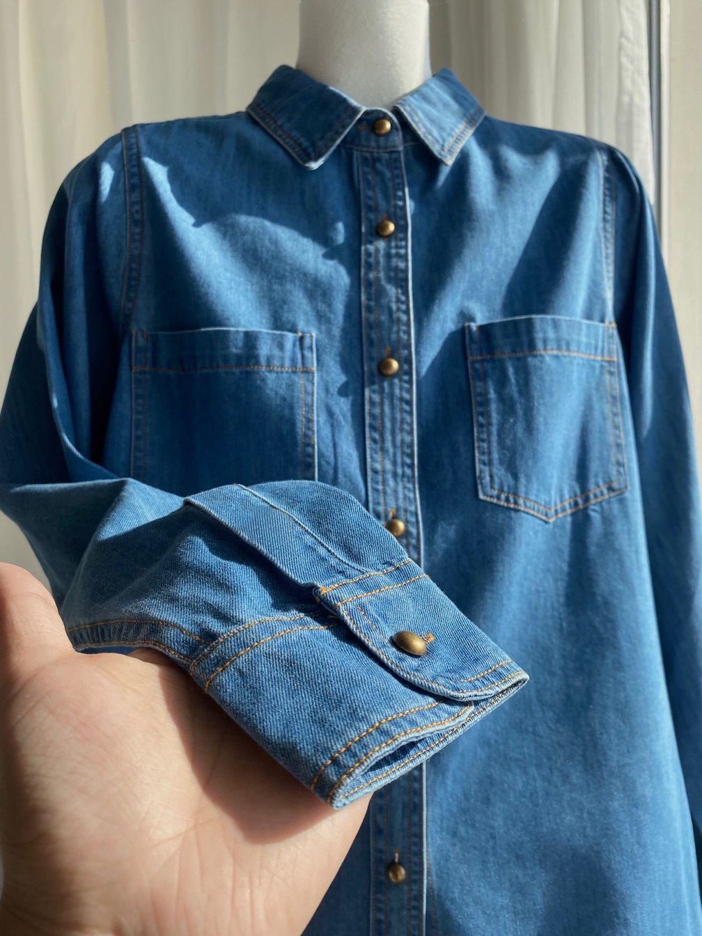 Pocket Design Wholesale Women's Casual Vintage Style Solid Color Long Sleeve Pocket Blouses