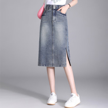 韩版包臀牛仔中长裙女2025春季新款半身裙a字高腰修身显瘦一步裙