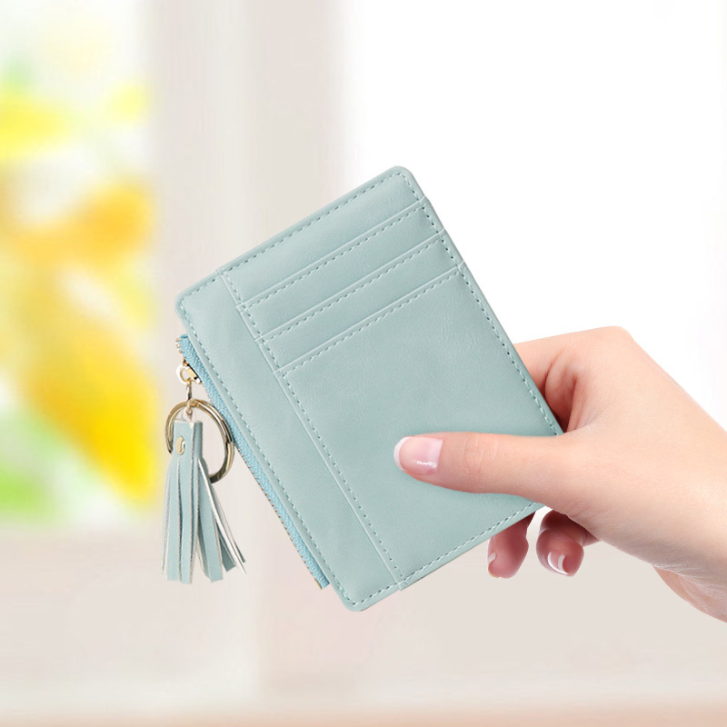 Cartera corta para mujer de Amazon Monedero coreano simple RFID multifuncional pequeño paquete de tarjeta de crédito antirrobo para niñas