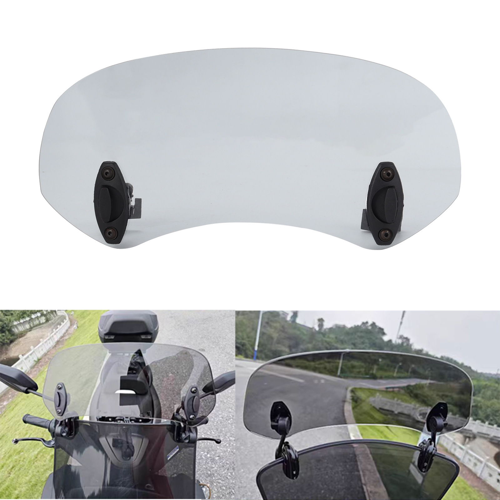 Suitable for Cross-Border Hot-Selling Motorcycle Modifications, Height-Adjustable Small Windscreen, Adjustable Wind Deflector