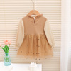 Lace fashionable dress for princess girl's, western style, internet celebrity