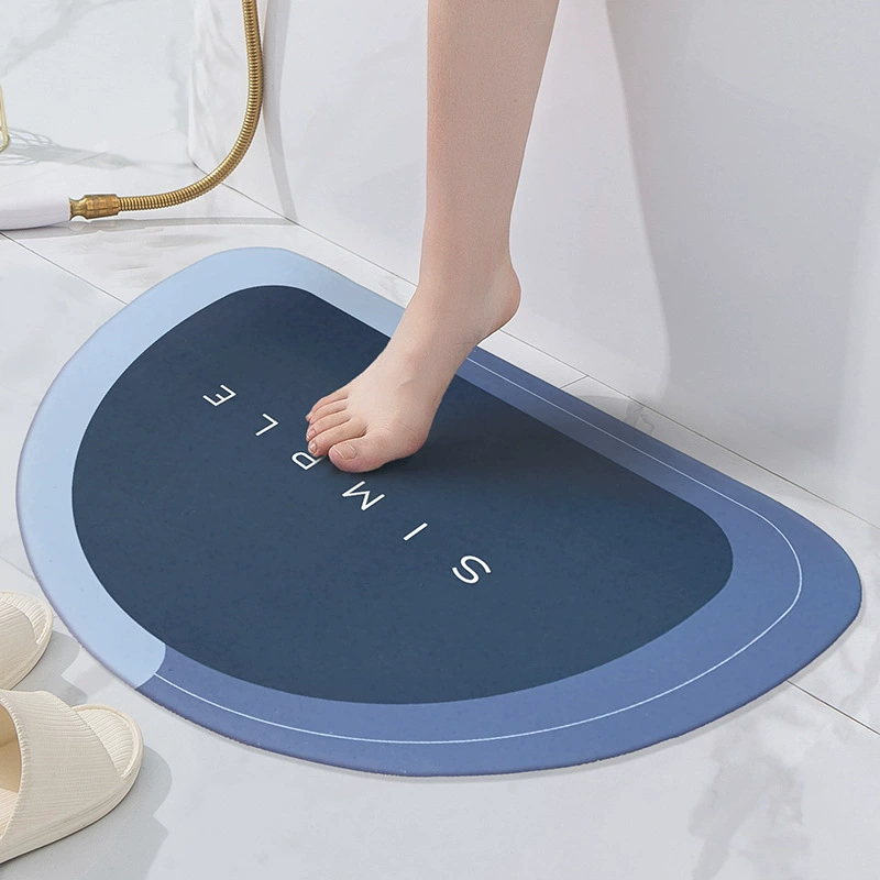 Диатомовая грязевая Bath коврик, впитывающий быструю сушку, противоскользящая резиновая подложка, 40×60–60×90 см