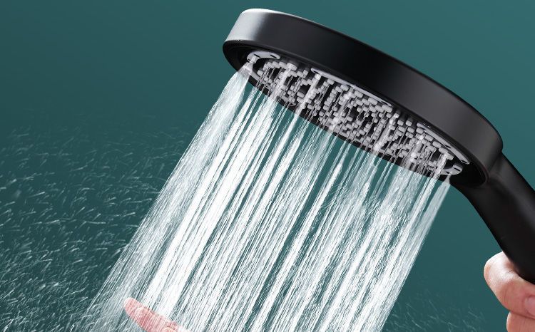 10-inch pressurized showerhead, overhead shower, large showerhead for rain shower, household shower head, bath set undefined