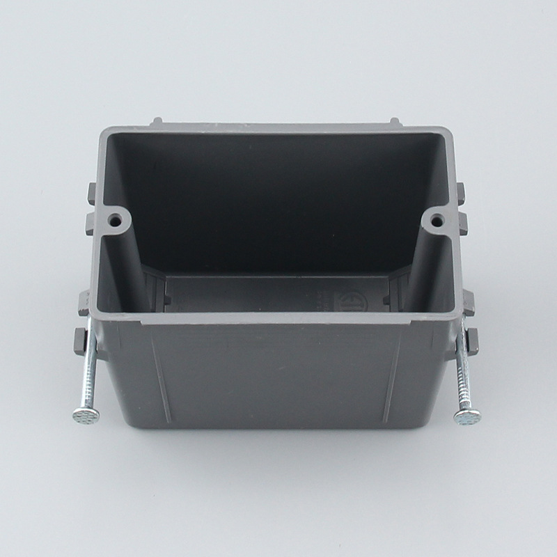 Caja de conexiones de una sola unidad, certificada por UL de América del Norte, estilo americano, caja eléctrica para interruptores y enchufes estándar americano, forma rectangular. image 4