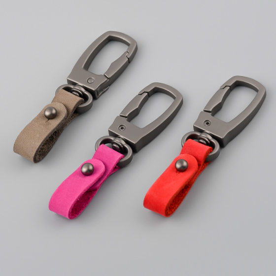 Men's Leather Anti-lost Car Keychain Metal Key Chain Pendant Retro Cross-border Key Ring Key Ring