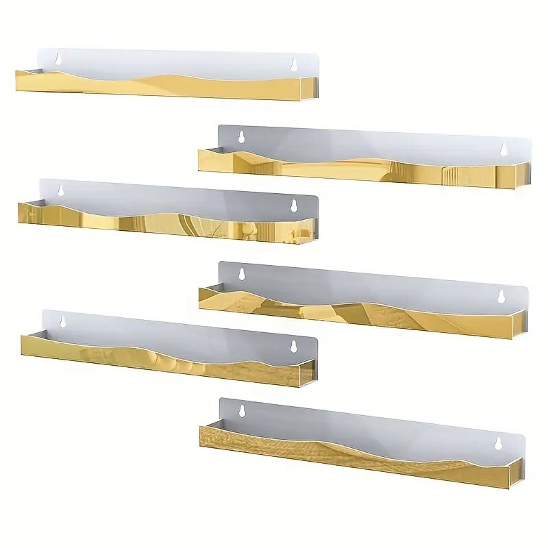 Gold Mirror Acrylic Nail Polish Storage Rack Wall-Mounted Sunglasses Essential Oil Storage Rack Cosmetics Display Rack Custom-Made Gold Mirror Acrylic Nail Polish Storage Rack Wall-Mounted Sunglasses Essential Oil Storage Rack Cosmetics Display Rack Custom-Made
