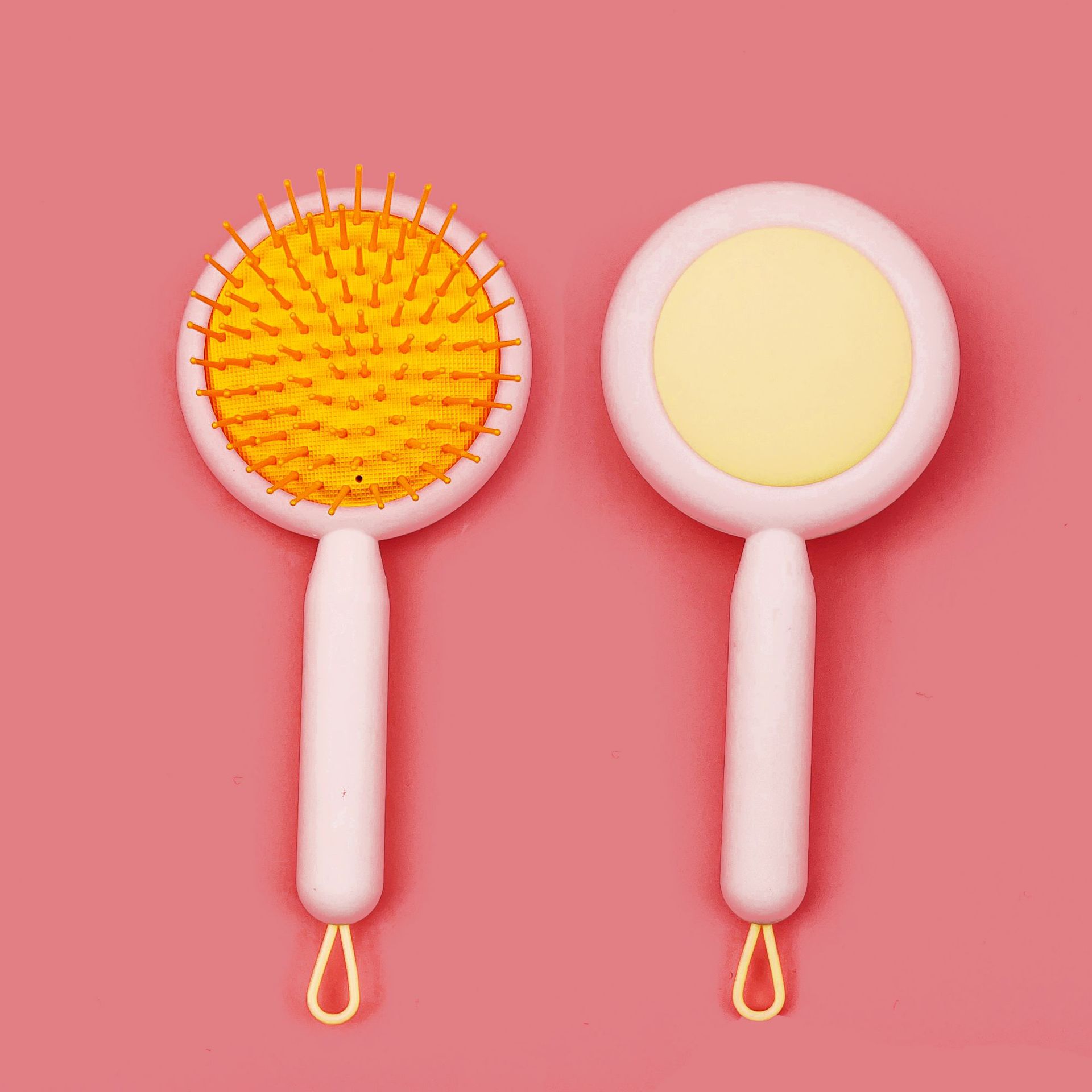 Nuevo color caramelo redondo masaje cuero cabelludo Shunfa peluquería damas hogar cojín de aire peine regalo