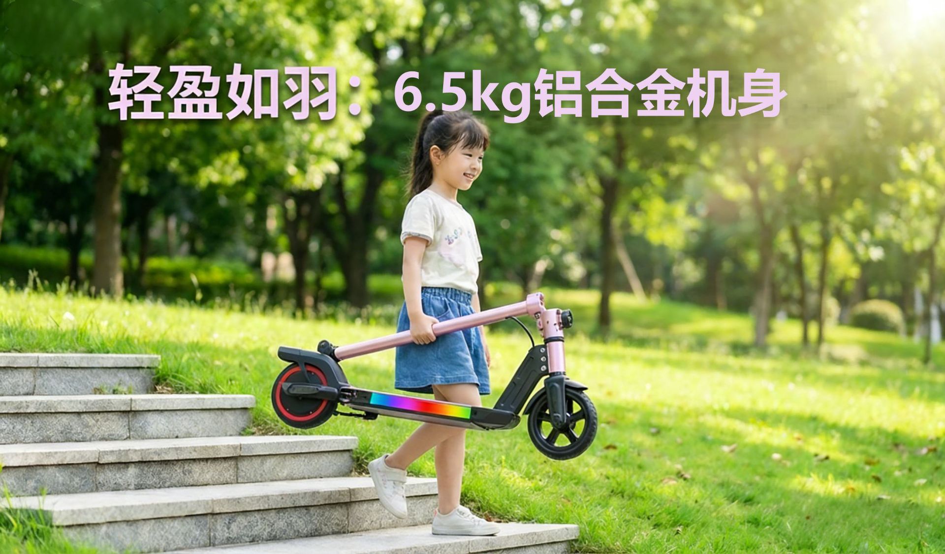 Manufacturer Wholesale Cross-Border Children's Electric Scooters, Foldable Portable Two-Wheeled Scooters, Direct Sales