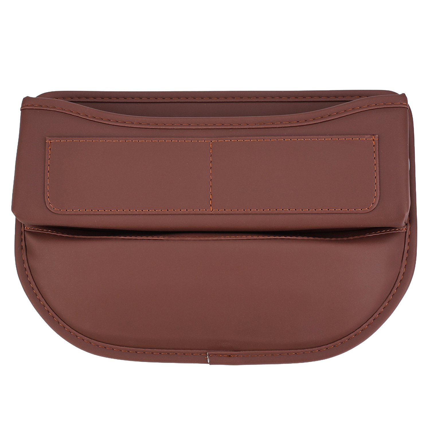 카드 슬롯이 있는 브라운 가죽