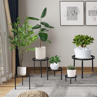 5 Pack Metal Plant Stand for Heavy Duty Potted Plants, Outdoor and Indoor Plant Stand, Large Capacity