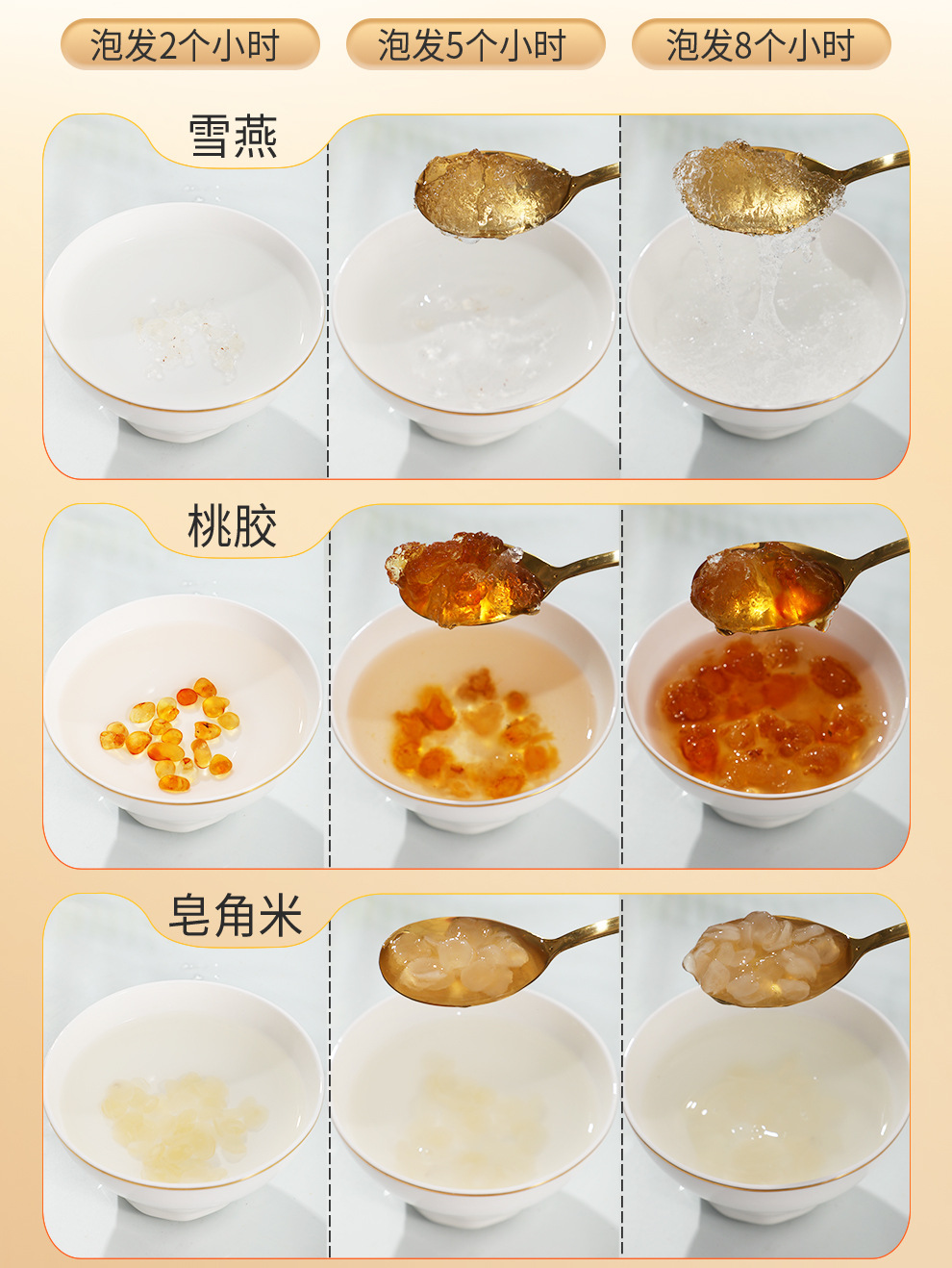 Peach Gum Snow Fungus and Soap Nut Rice Gift Box Combination Fresh Stew Gift Set specifications