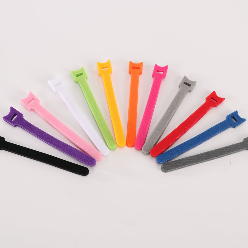 新款彩色数据线防滑自粘尼龙反扣收纳扎带彩色猫头鹰自粘魔术贴
