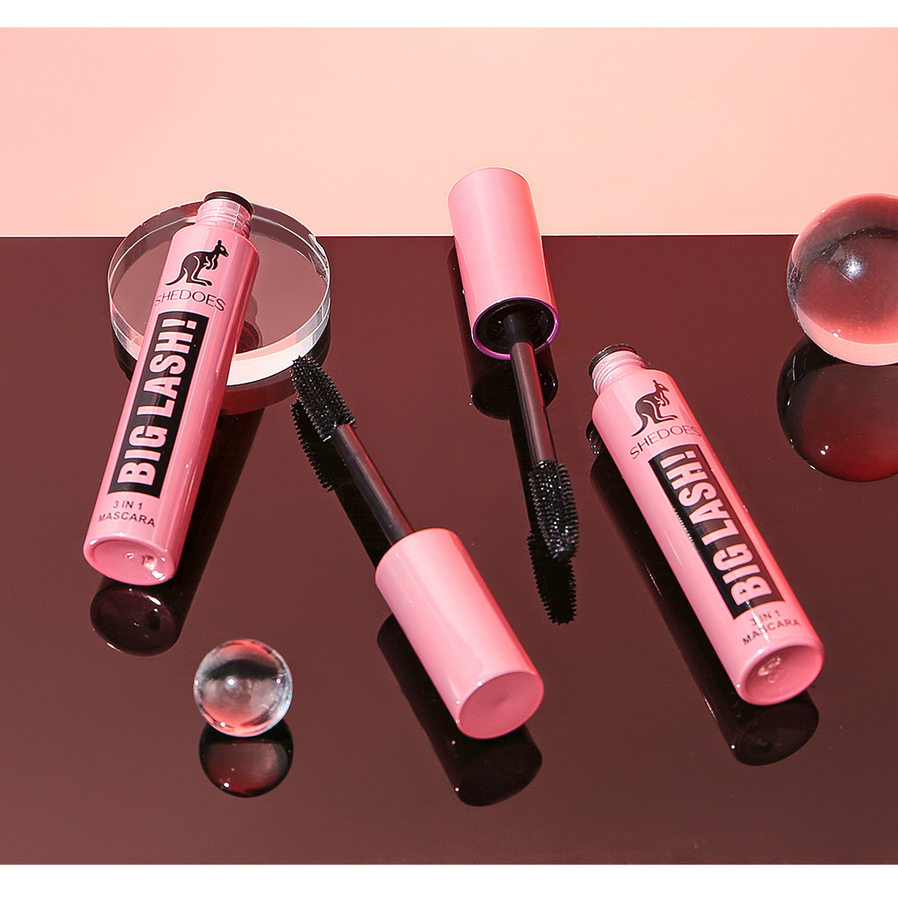 Cross-border SHEDOES Kangaroo Mascara: Waterproof, Thick, Long, Curling, Long-lasting, Big Eyes 4D Mascara undefined