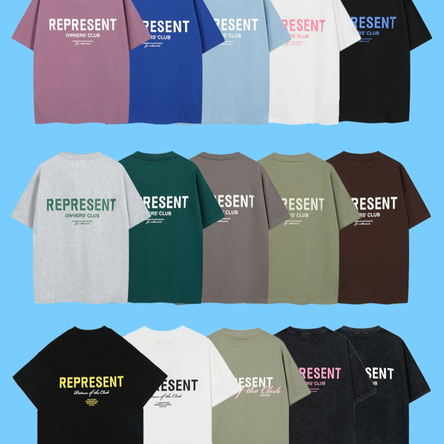 Кросс-бордерный американский стиль, нишевый модный бренд, классический слоган, уличная свободная мужская футболка с короткими рукавами для пар, женская футболка