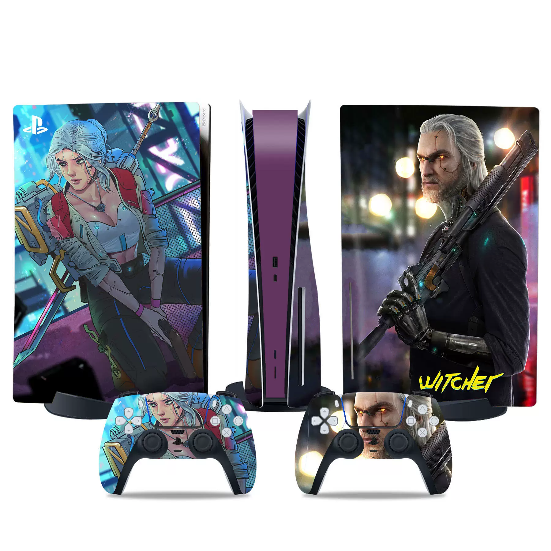 PS5 console skin, optical drive version, colorful vinyl film, removable adhesive