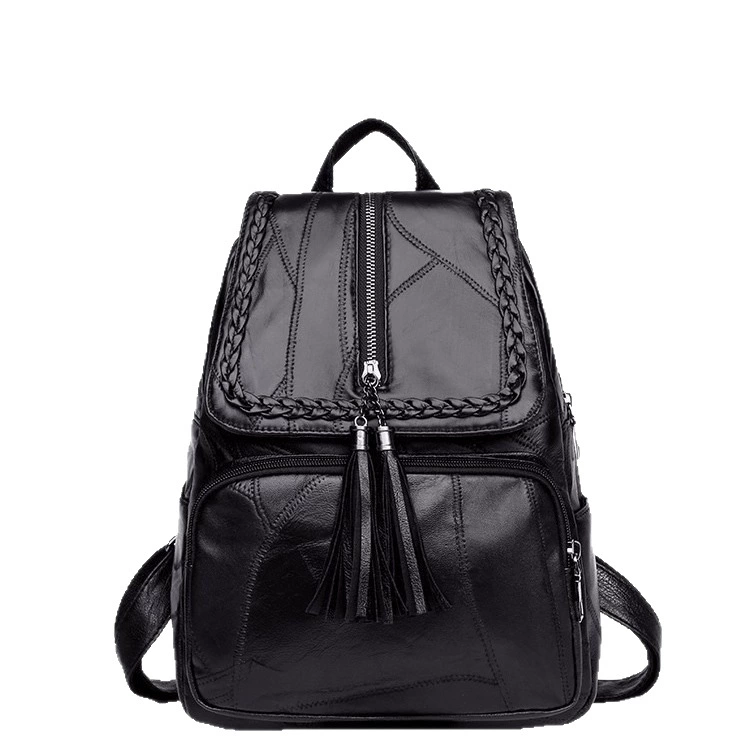 Polyurethane fashionable backpack for leisure, universal trend travel bag, shoulder bag