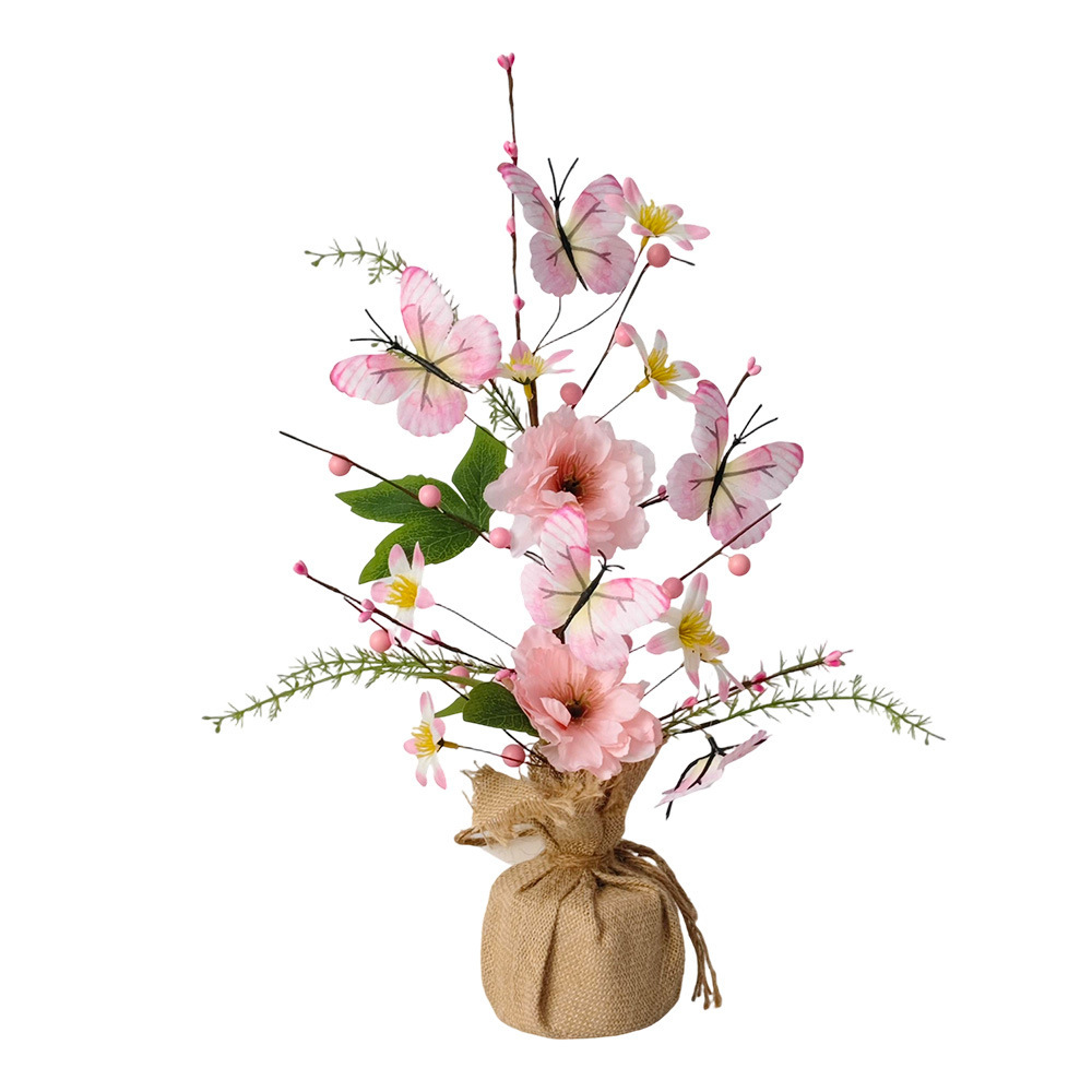 Amazon mariposa caliente Dalia ornamentos de árboles pequeños libros rojos púrpura simulación de flores para disparar props escena de atmósfera