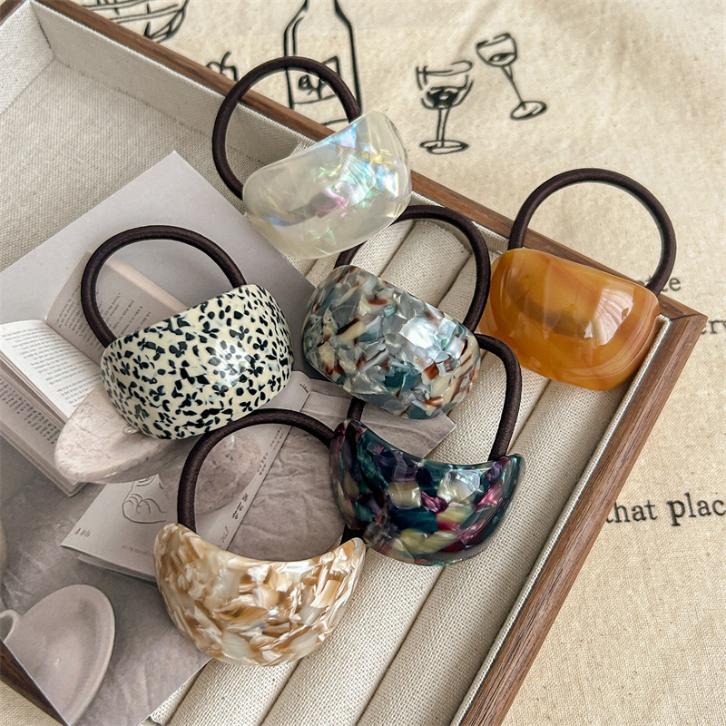 25g Weight Hair Tie Hair Accessories Type 1 Piece Quantity Holiday, Daily Occasion Acetic acid sheets Material Color Block Pattern Women's Gender Simple Style, Classic Style Style Women's Simple Style Classic Style Color Block Cloth Acetic Acid Sheets Hair Tie 无