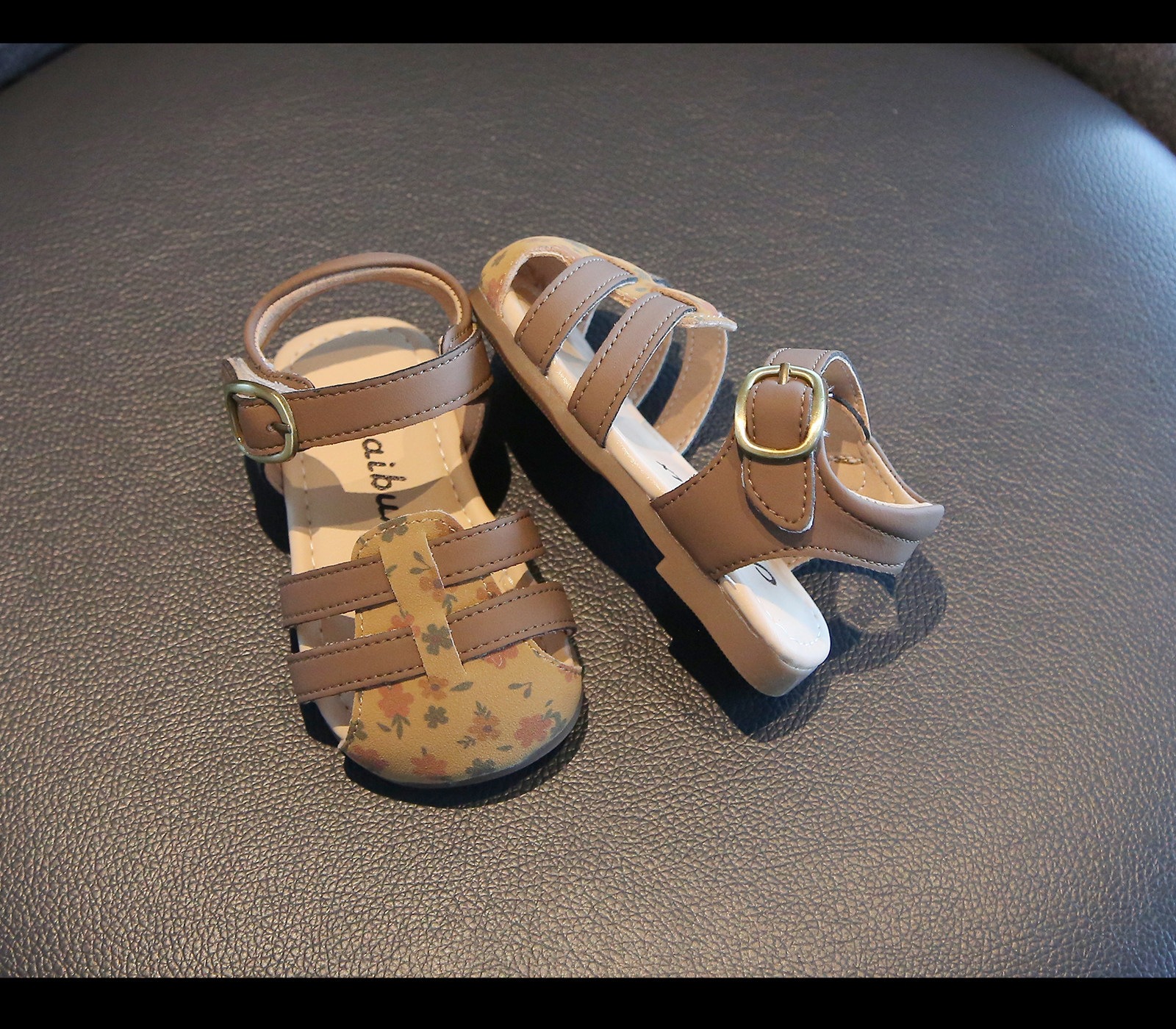 Sandales à fleurs pour bébé fille avec semelle souple_voghion.com