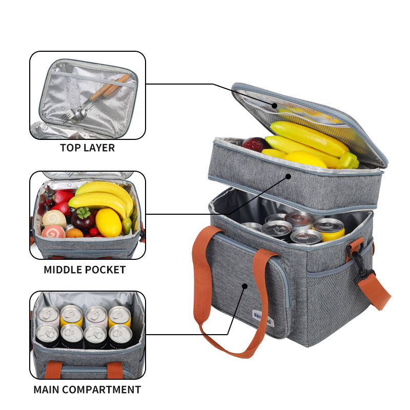 European and American Fashion Style, Thickened Lunch Insulation Bag, Lunch Bento Bag, Picnic Large Capacity Bag, Lunch Bag