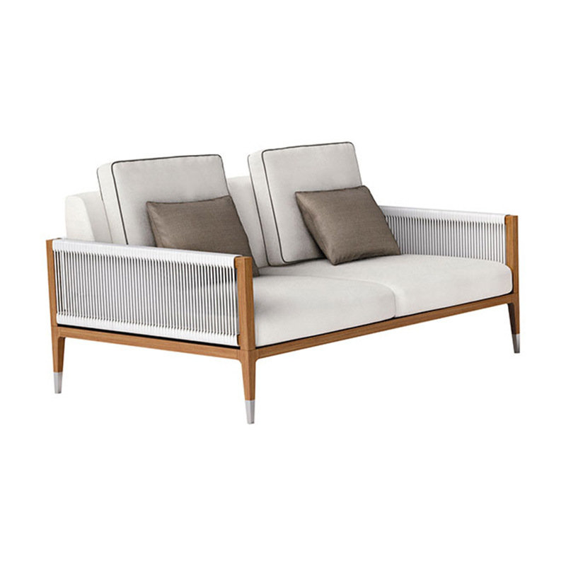 silla de teca al aire libre sofá patio balcón jardín de alojamiento de caña ocio combinación de cordón impermeable muebles al aire libre