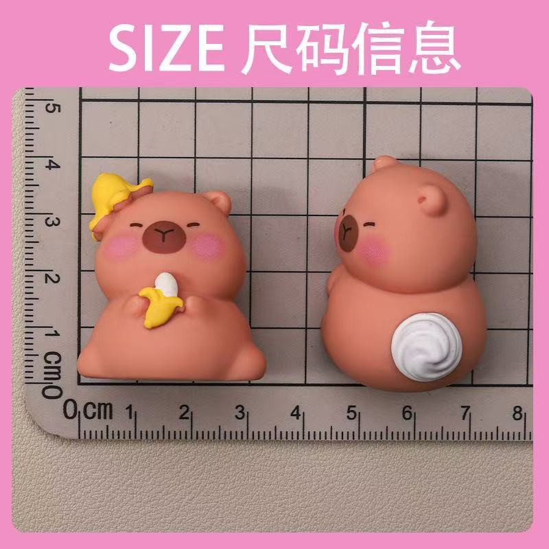 彩绘手感漆食玩卡皮巴拉 萌宠客厅桌面小摆件diy树脂工艺批发|undefined