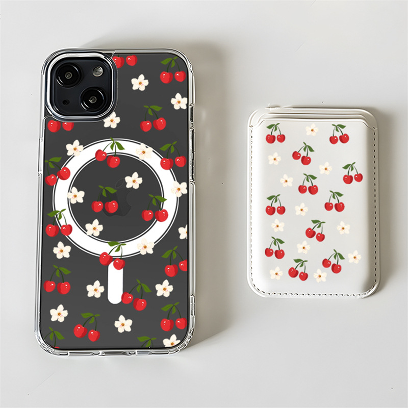 45g Weight Samsung Applicable Brands Phone Cases Classification PC, tpu Material Cherry, Bow Knot Pattern Simple Style, Classic Style Style PC Tpu Cherry Bow Knot Simple Style Classic Style Phone Cases Phone Accessories 11