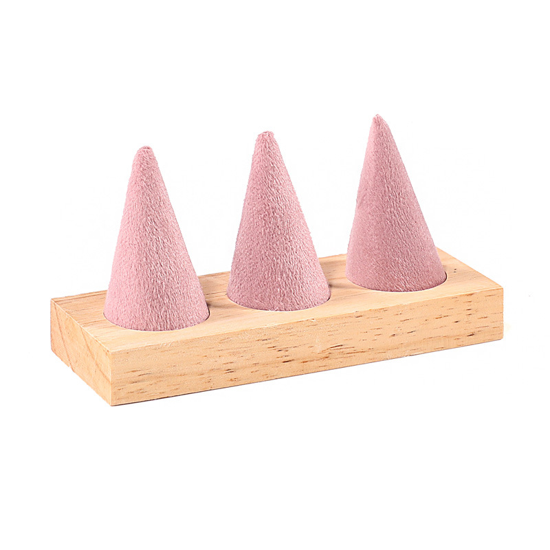 1 Piece Solid Wood Flannel Cute Modern Style Geometric Jewelry Display display picture 4