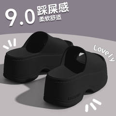 厚底9.0cmの女性用夏用スリッパ、2025年新作ハイヒール滑り止めEVAサンダル