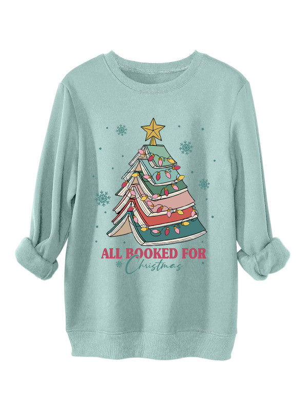 亚马逊ebay独立站加厚保暖女士时尚all booked for christmas卫衣|undefined
