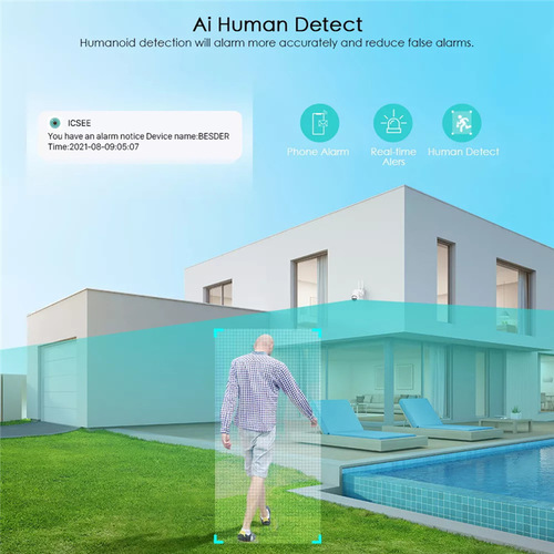 icsee wireless surveillance camera high-definition outdoor outdoor wifi surveillance recorder 360-degree pan-tilt camera security xmeye