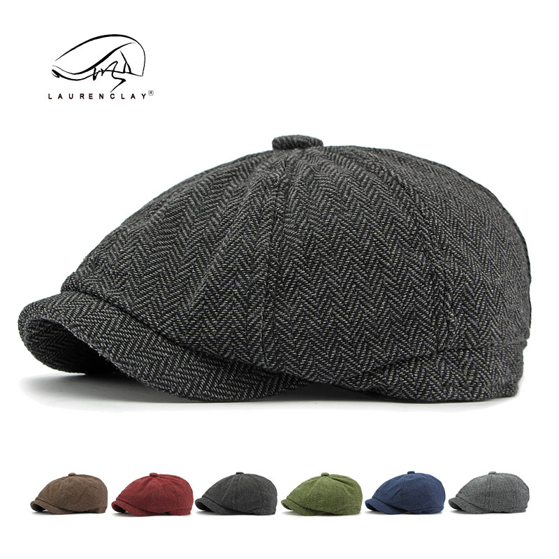 Wholesale Foreign Trade Hats British Retro Newsboy Cap for Men and Women Autumn Beret Casual Newsboy Cap