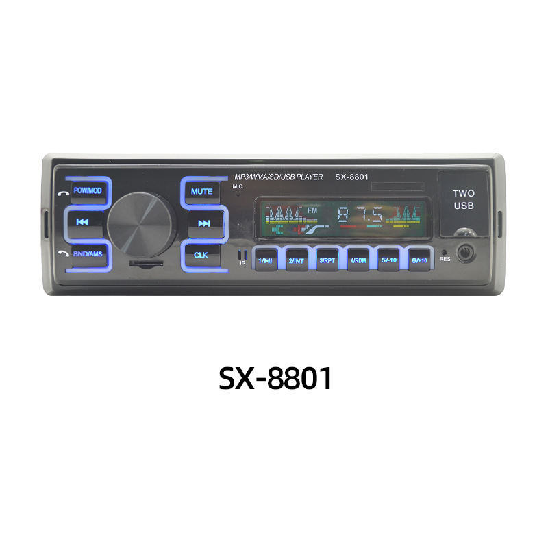 Reproductor de control de voz MP3 Bluetooth manos libres enchufable tarjeta TF doble radio de música sin pérdida U