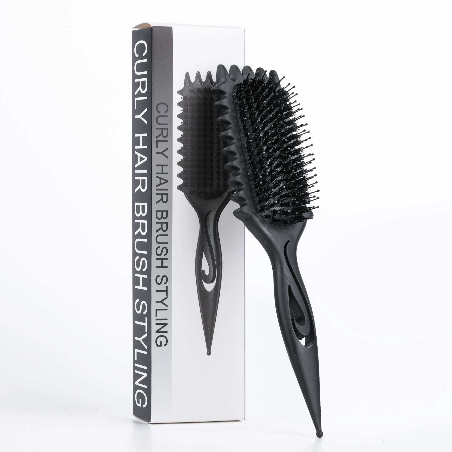 Massage Bounce Curl Comb, Wheat Straw Paddle Brush, Detangling & Styling, Multi-color