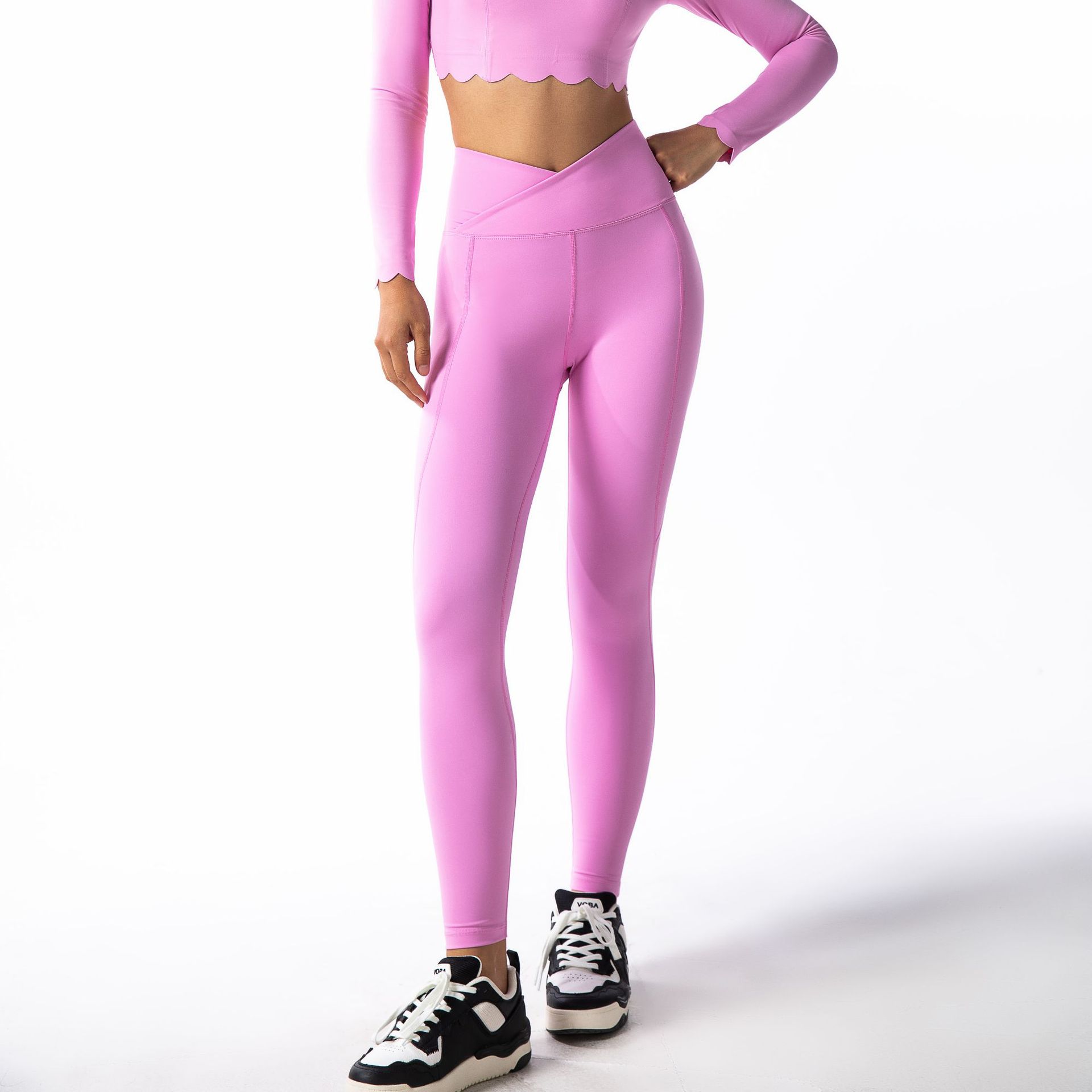 Otoño y invierno de mujer Pantalones de tiburón de cintura alta entrenamiento de pilates ajustado rápido secado elevación de cadera abdominal grande pantalones de tiburón