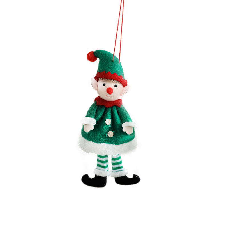 Decoraciones de Navidad de peluche muñecas de hadas en adornos de muñecas de niños lindos colgantes de árbol de Navidad
