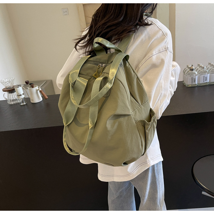 Shoulder bag women's lightweight small 2024 new travel ultra light nylon waterproof backpack for female college students_voghion.com