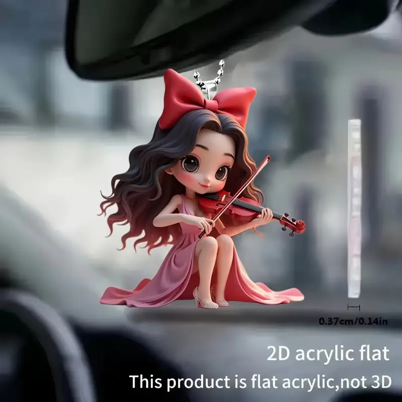 Nuevo acrílico plano transfronterizo para el arco de la niña colgante de automóvil colgante de decoración del día de San Valentín