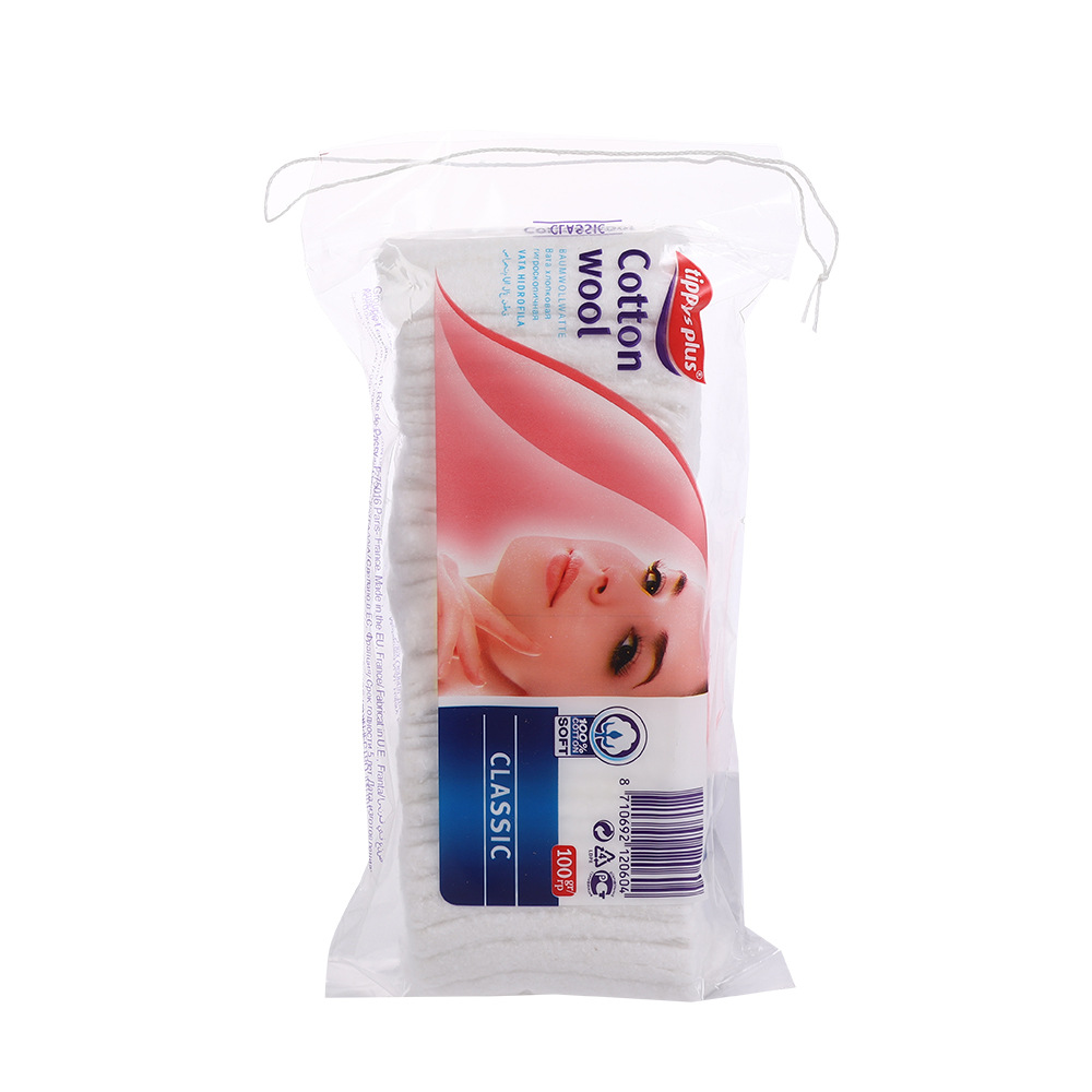 Transfronterizo desechable algodón de maquillaje plegable húmedo algodón de maquillaje bolsillo de cordón de dibujo bolsillo desechable algodón de maquillaje