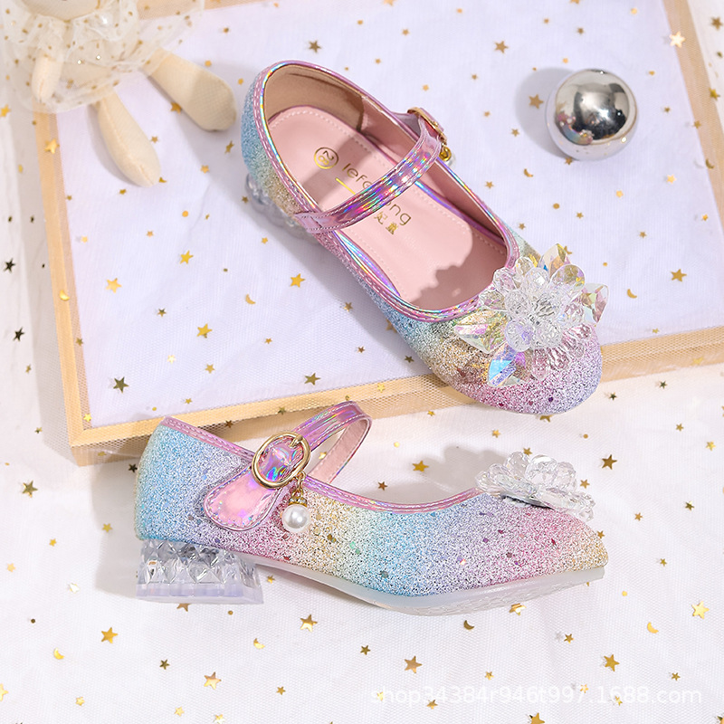 Girls High Heels Aisha Crystal Leather Shoes Girls Show Princess Shoes Spring and Summer New Arrival Girls Rainbow Shoes Girls High Heels Aisha Crystal Leather Shoes Girls Show Princess Shoes Spring and Summer New Arrival Girls Rainbow Shoes
