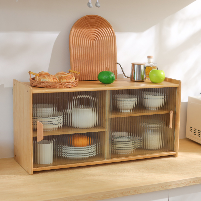 Aparador de escritorio gabinete de cocina de estilo japonés armario de cocina gabinete de cocina en casa restaurante minimalista Changhong gabinete de vidrio taza de almacenamiento gabinete colgante