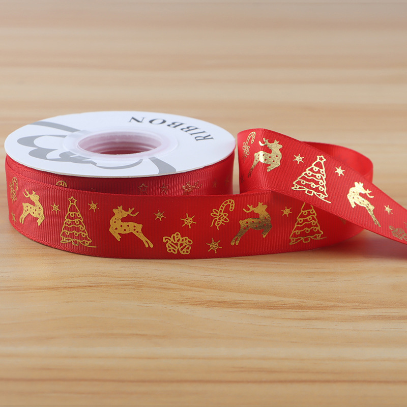 2.5cmクリスマス装飾リボン花包装材料花芸ギフトボックス花束包装ポリエステルリボン|undefined