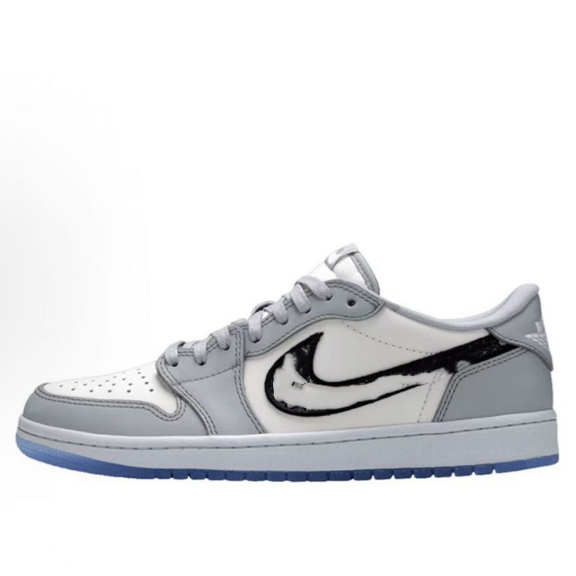 Jordan 1 Low Sketch Swoosh Grey